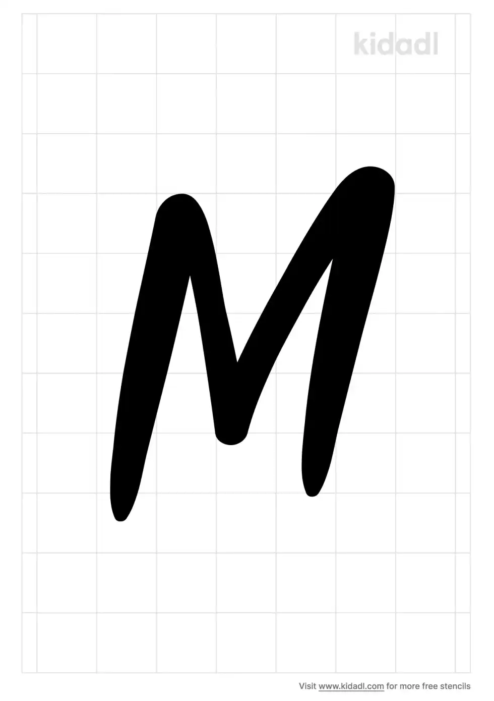 Beautiful Letter M Stencil