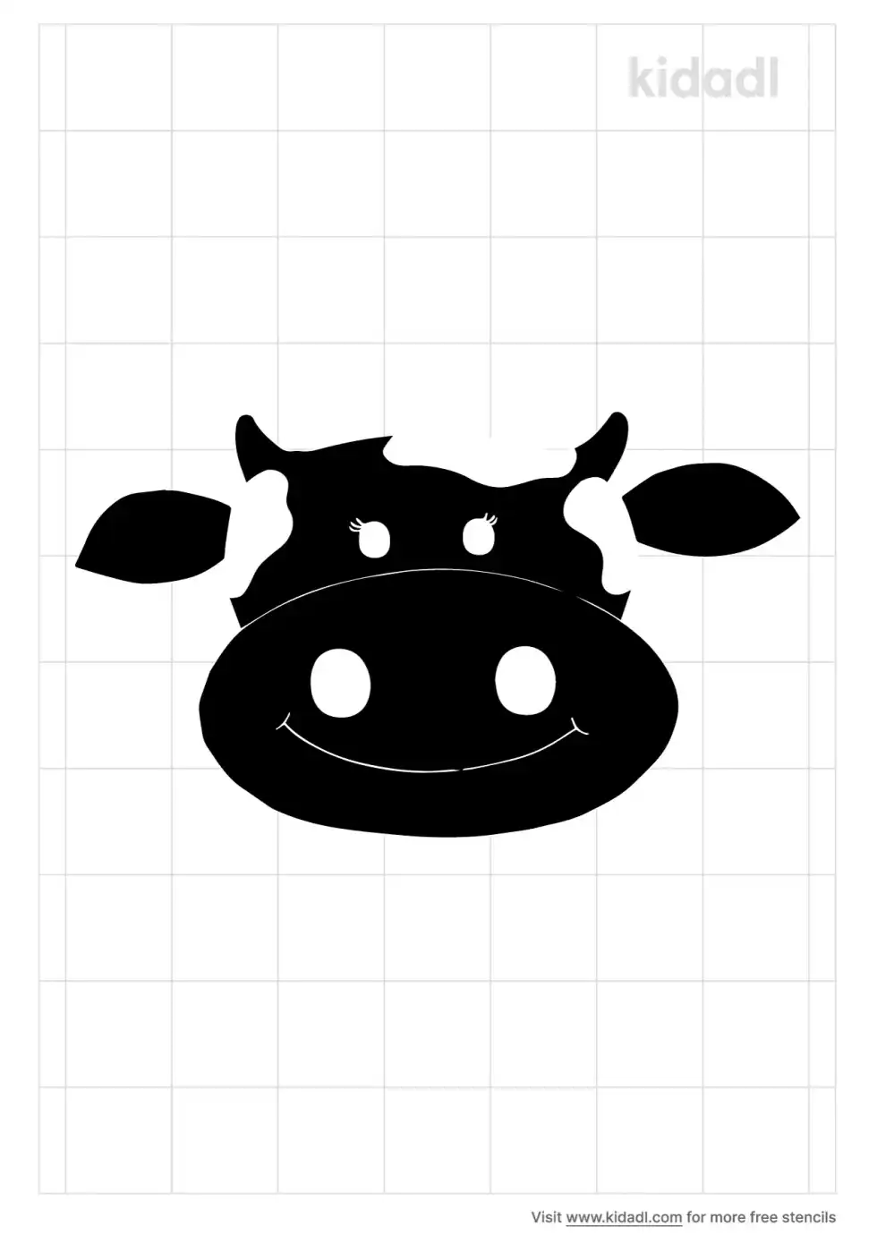 Cartoon Cow Stencil