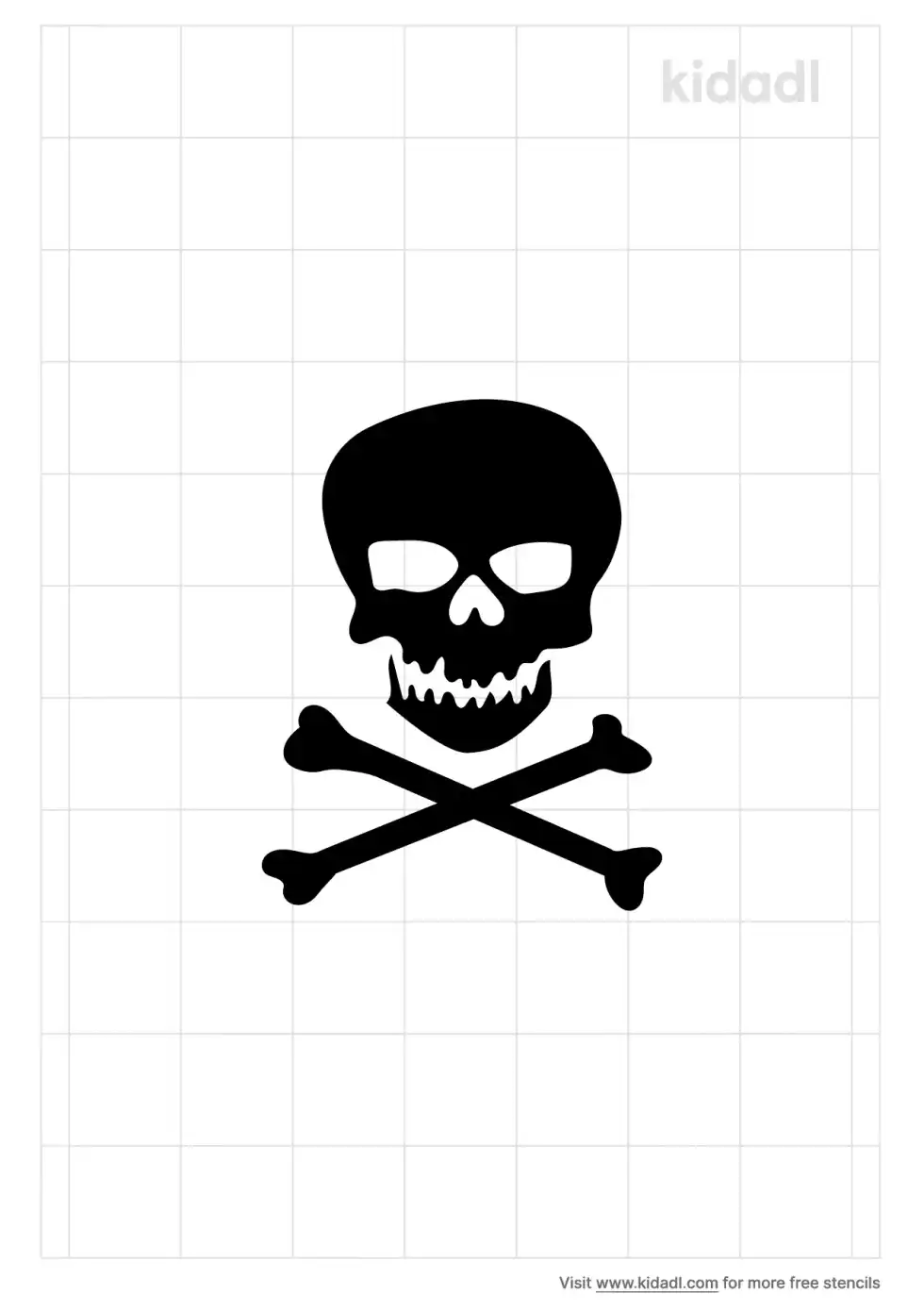 Cross Bones Stencil