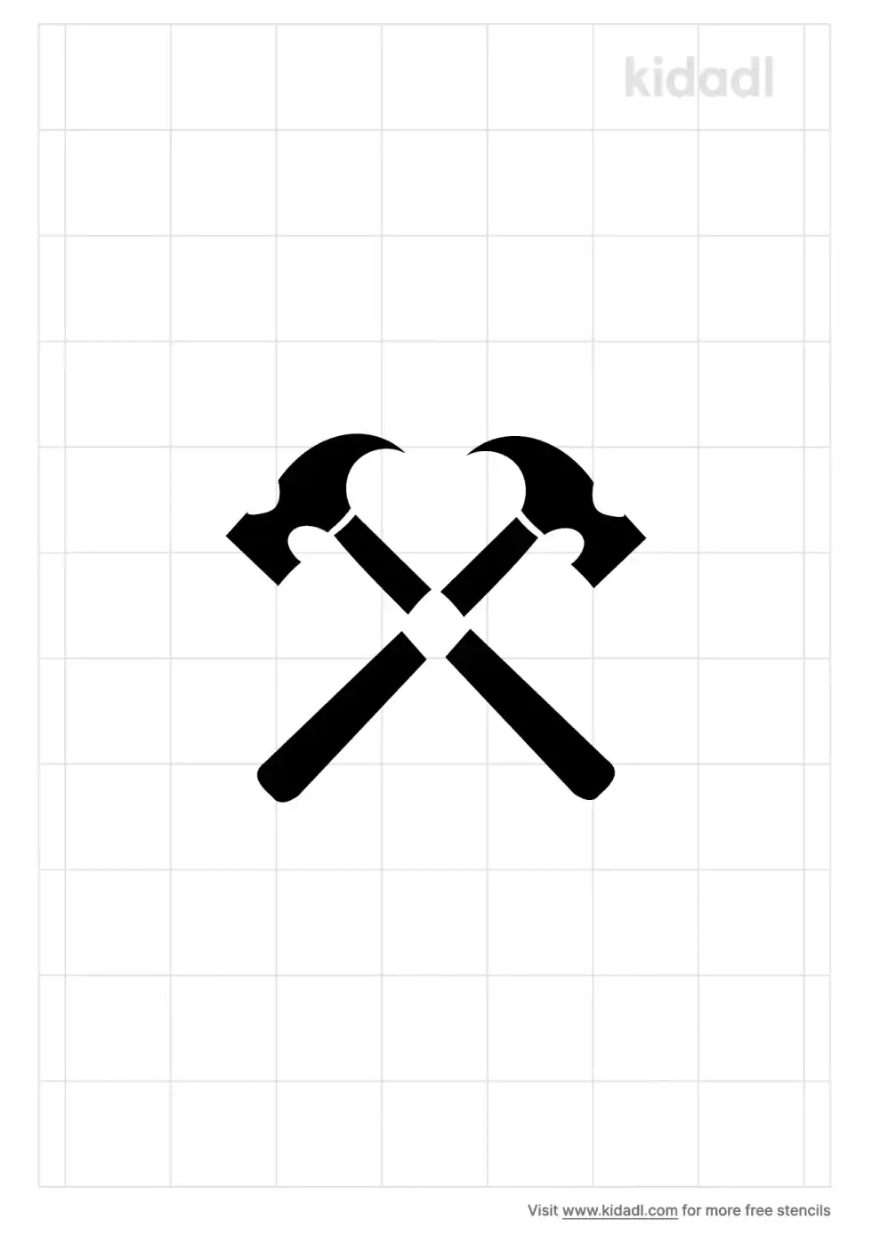 Crossed Hammers Stencil
