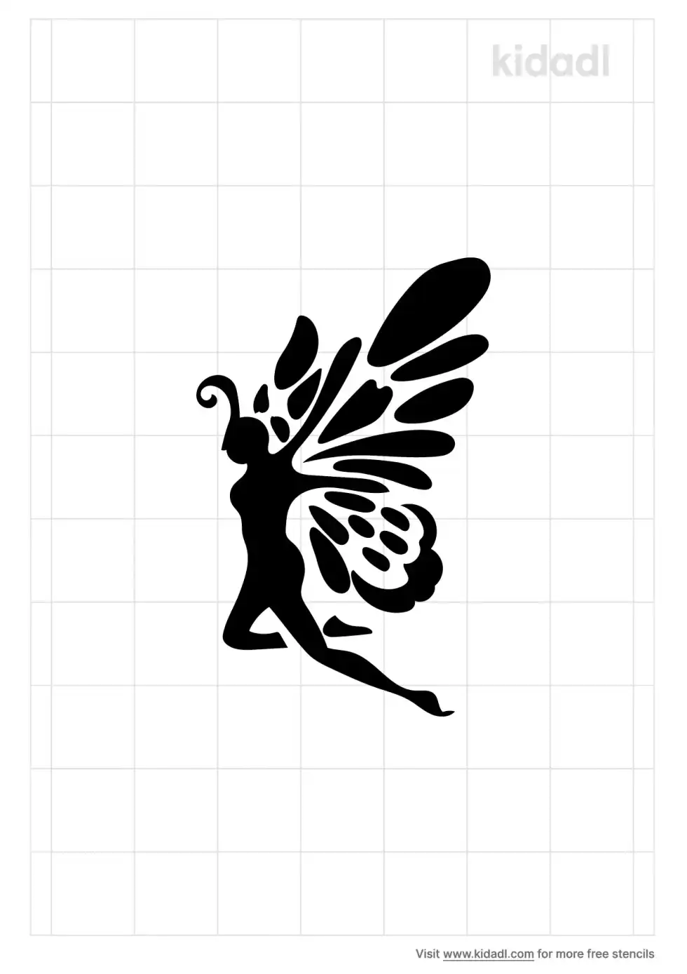 Butterfly Fairy Stencil