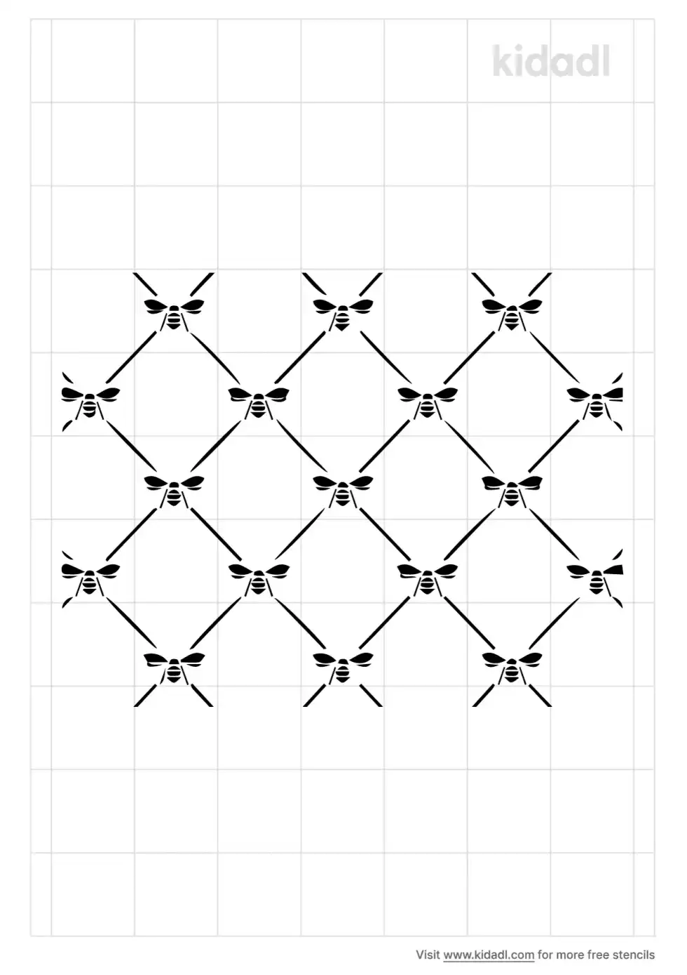 Bee Trellis Stencil