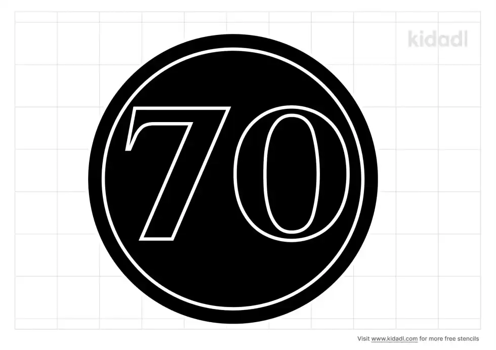 Number 70 Stencil