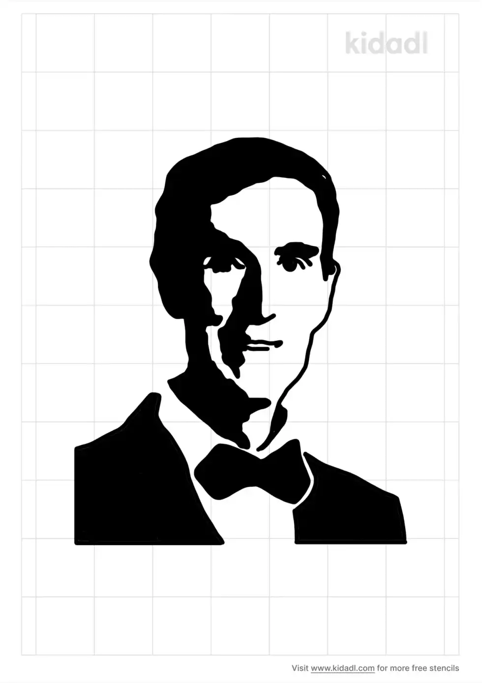 Bill Nye The Science Guy Stencil