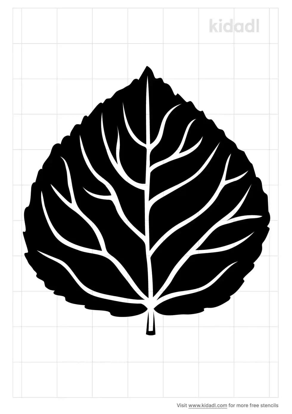 Aspen Leaf Stencil