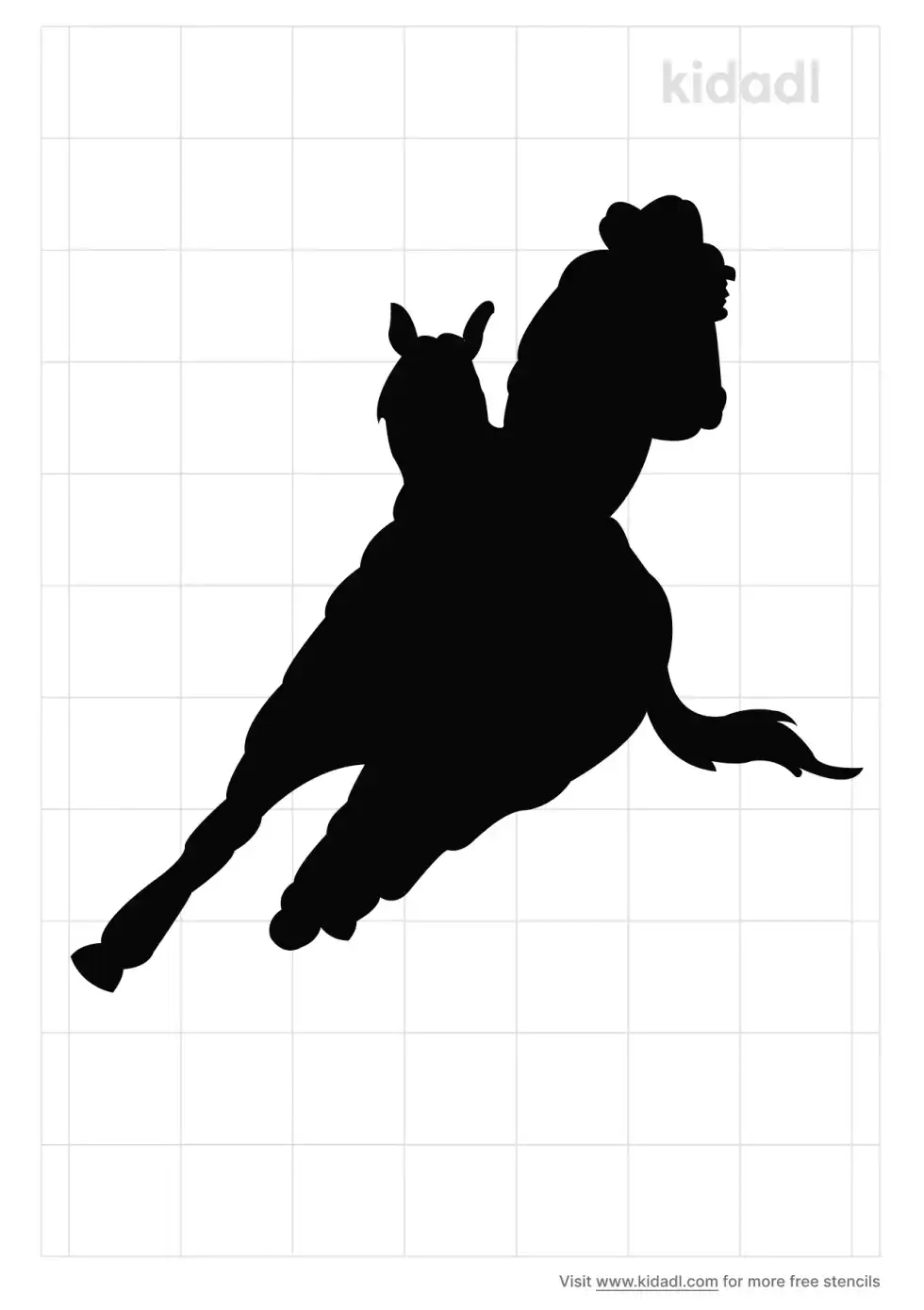 Barrel Racing Stencil