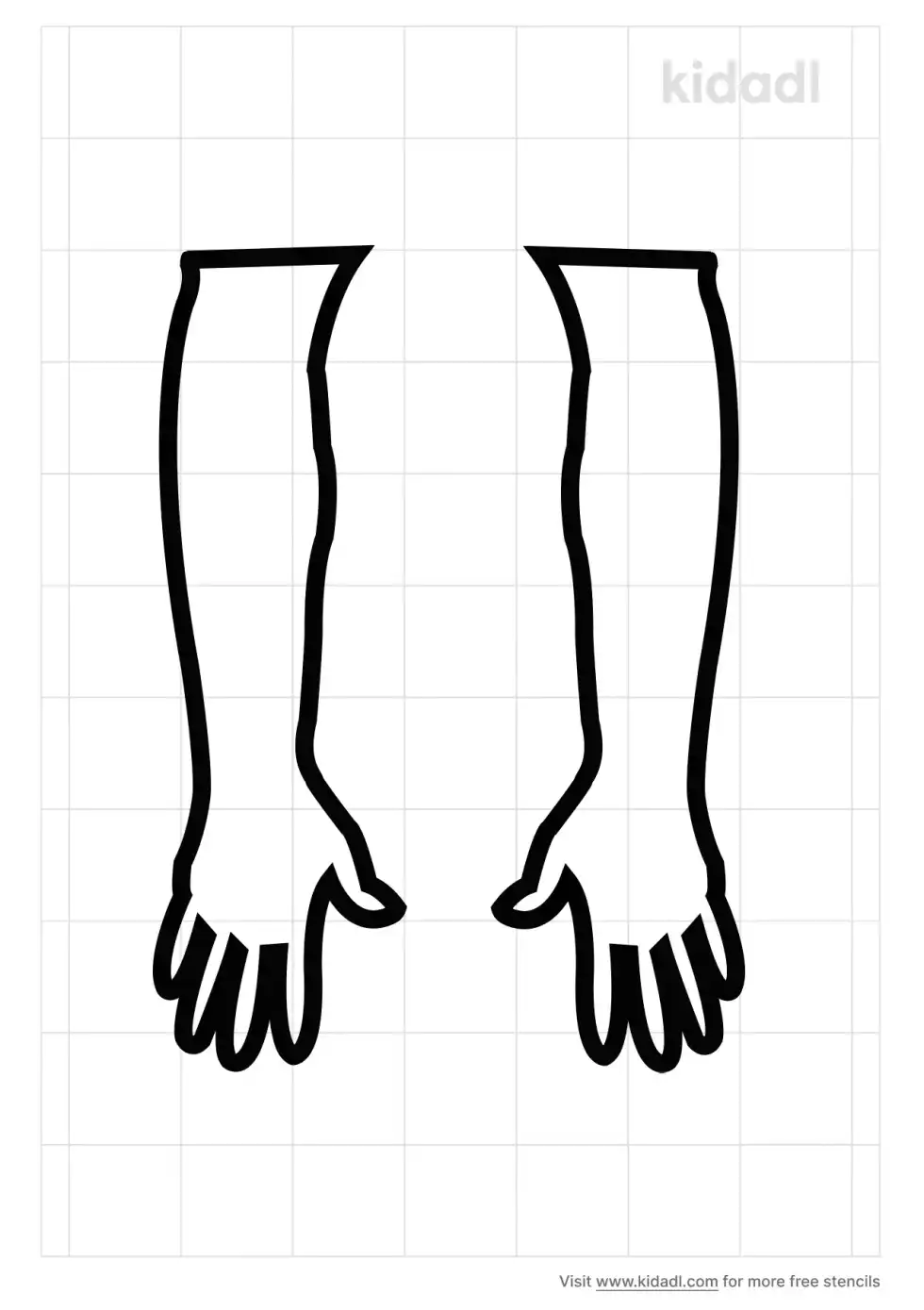 Blank Arm Stencil