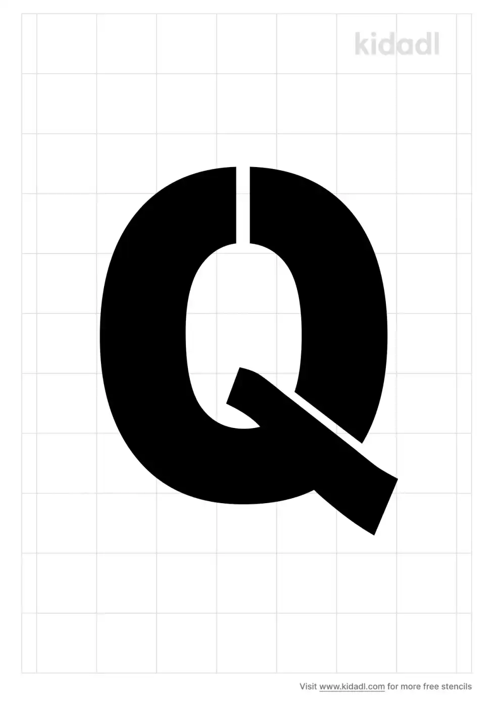Block Letter Q Stencil