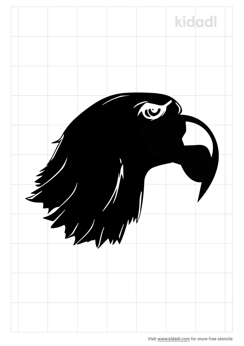 Left-Facing Eagle Stencil