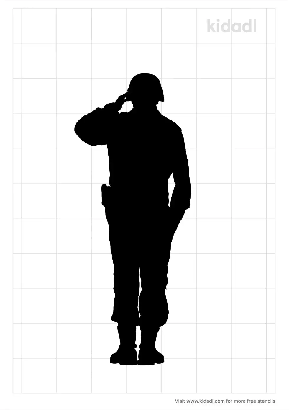 Military Officer Stencil