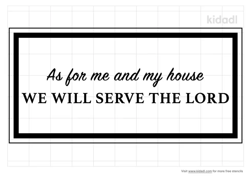 As For Me And My House Stencil