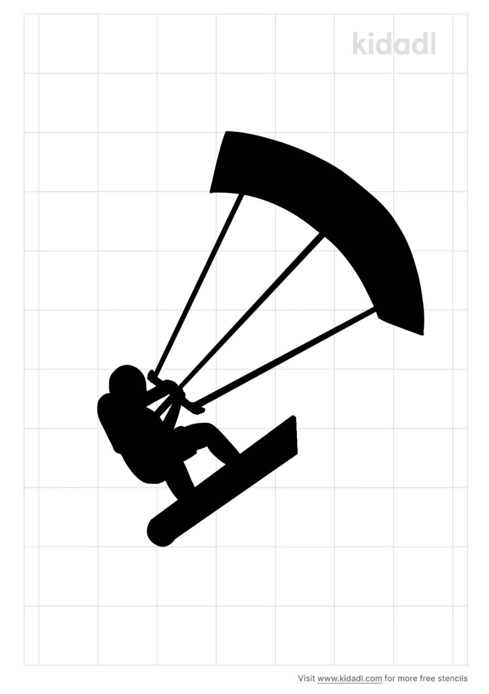 Kitesurfing Stencil