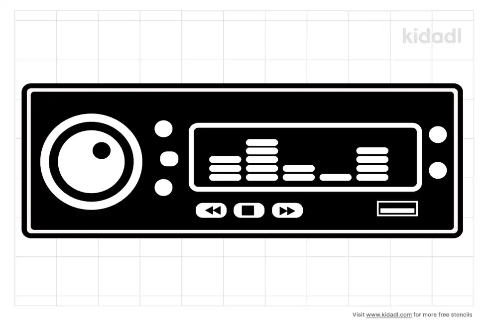 Car Radio Stencil