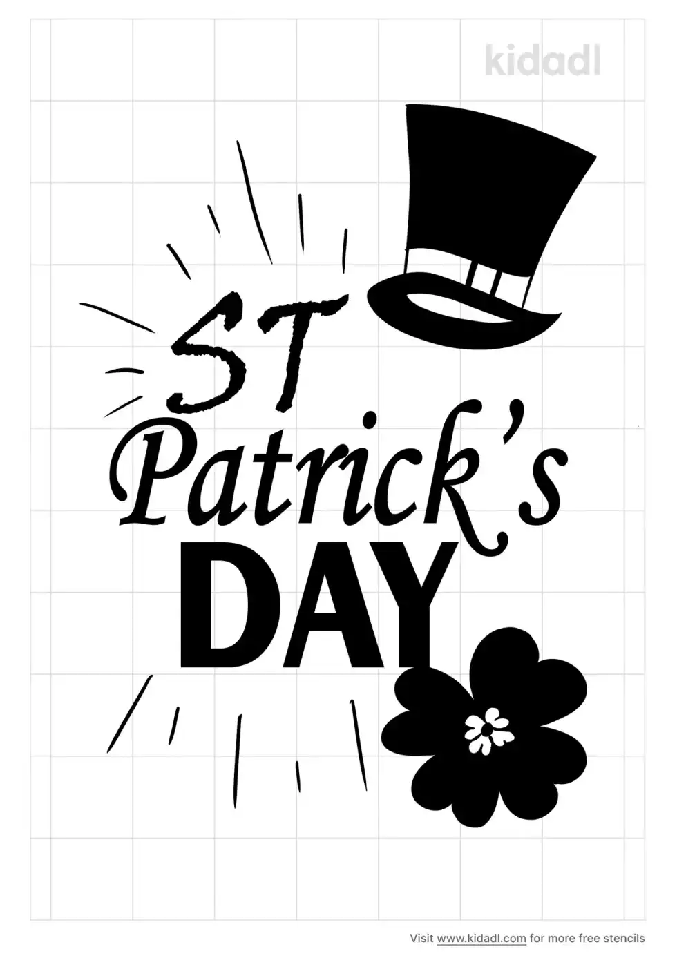 St Patrick's Day Stencil