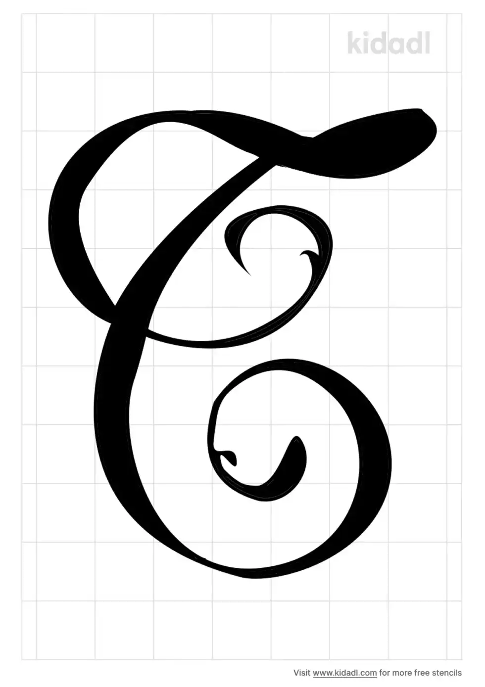 Antique French Letter T Stencil