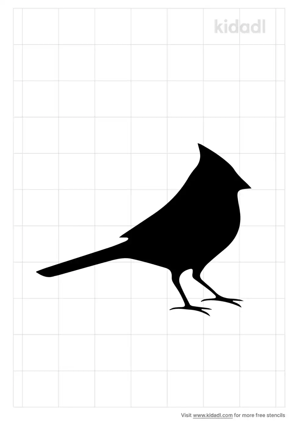 Bird Cardinal Stencil