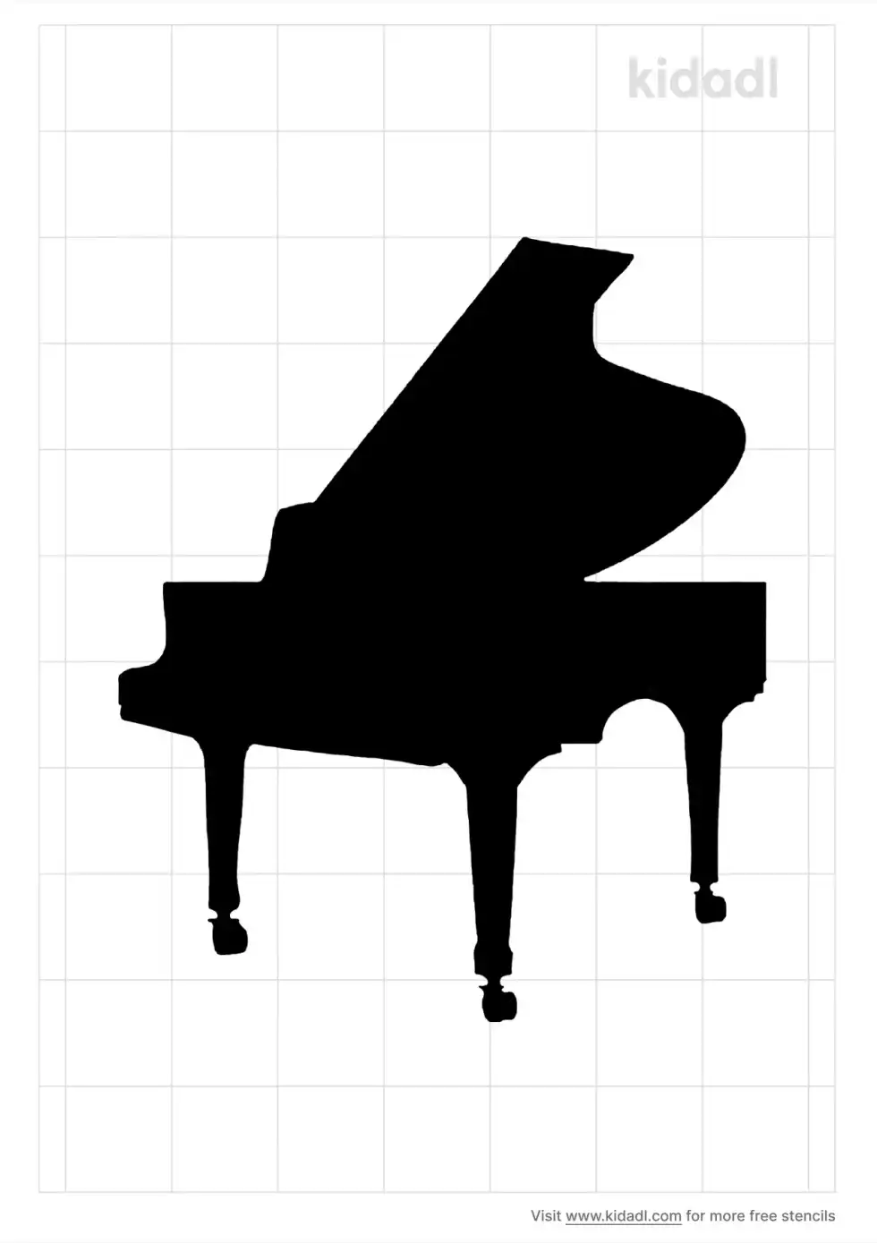 Grand Piano Stencil