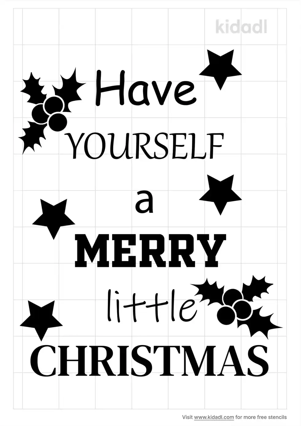 Have Yourself A Vintage Little Christmas Stencil