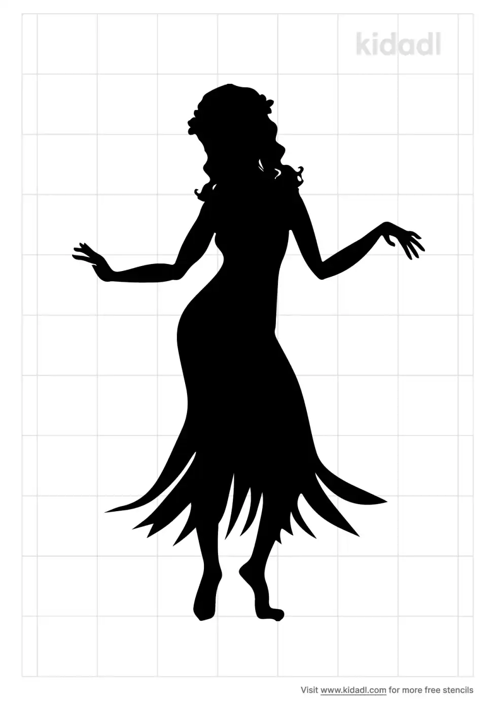 Hawaiian Hula Stencil