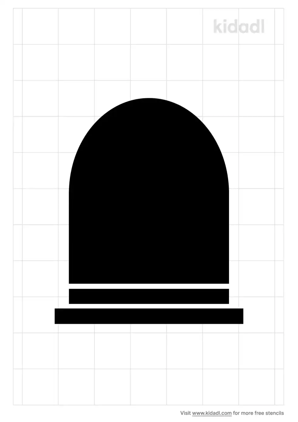 Blank Tombstone Stencil