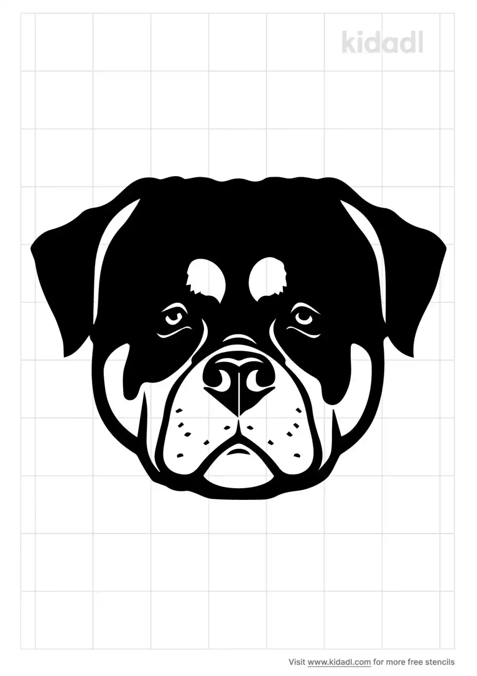 Rottweiler Head Stencil