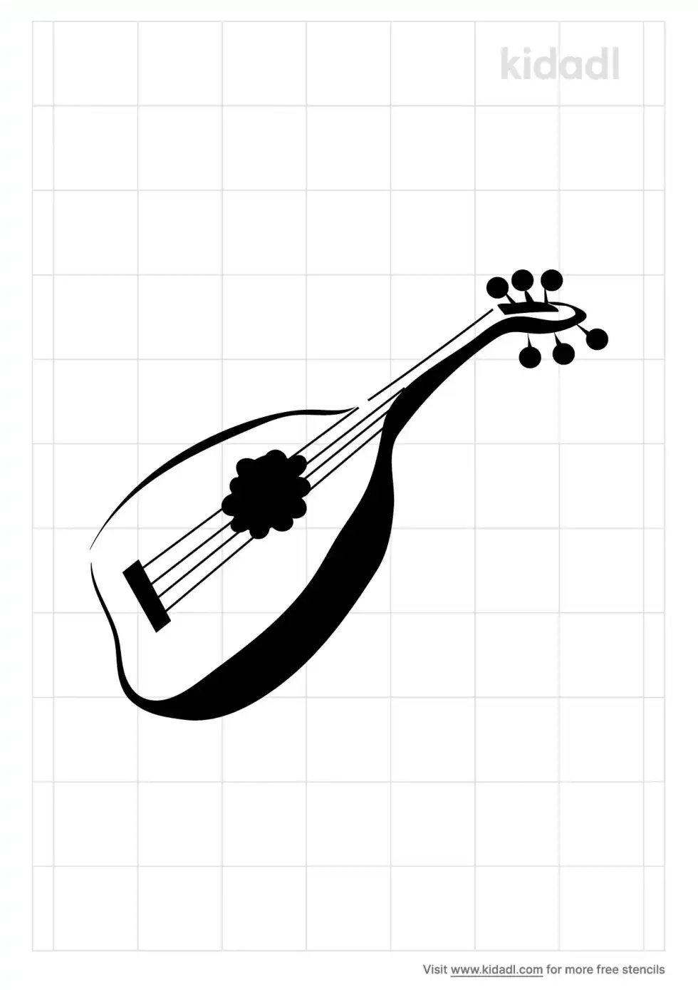 Bard Lute Stencil