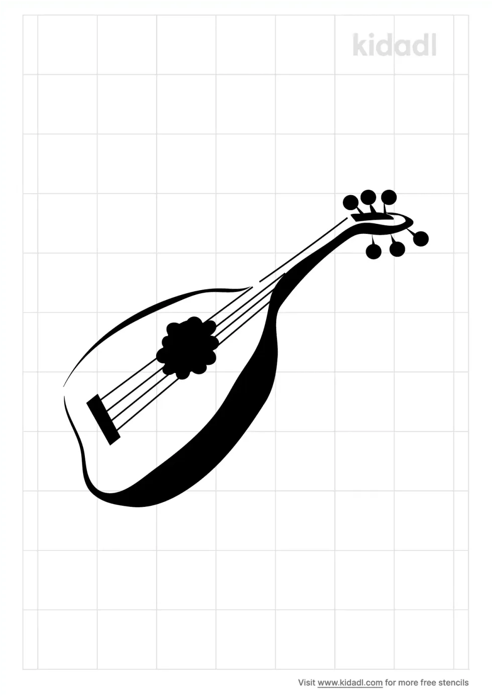 Bard Lute Stencil | Kidadl