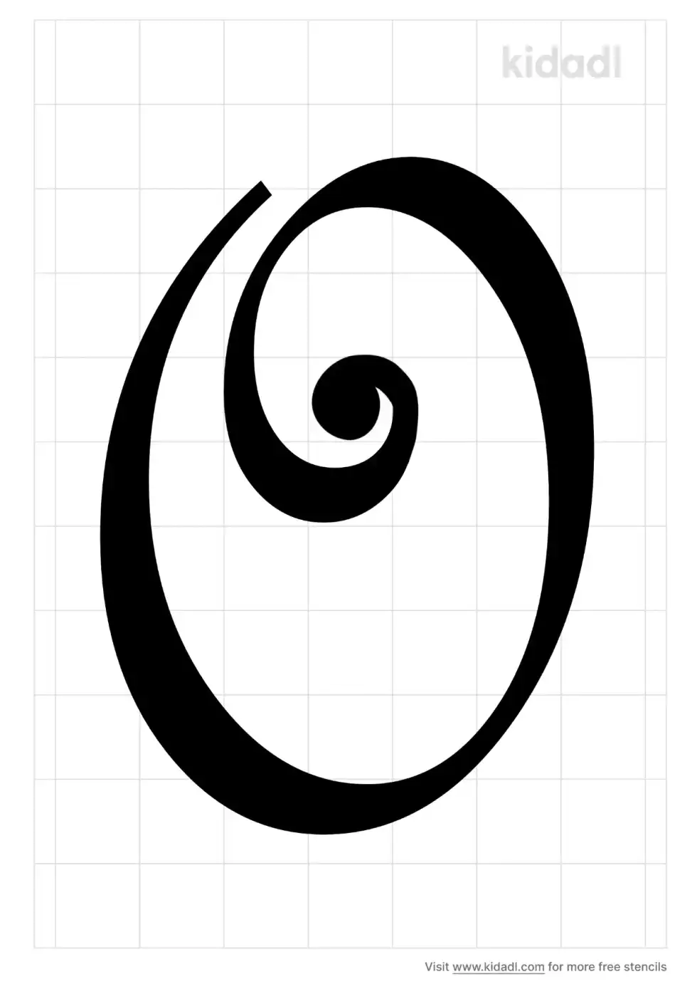 Alphabet O Fancy Stencil