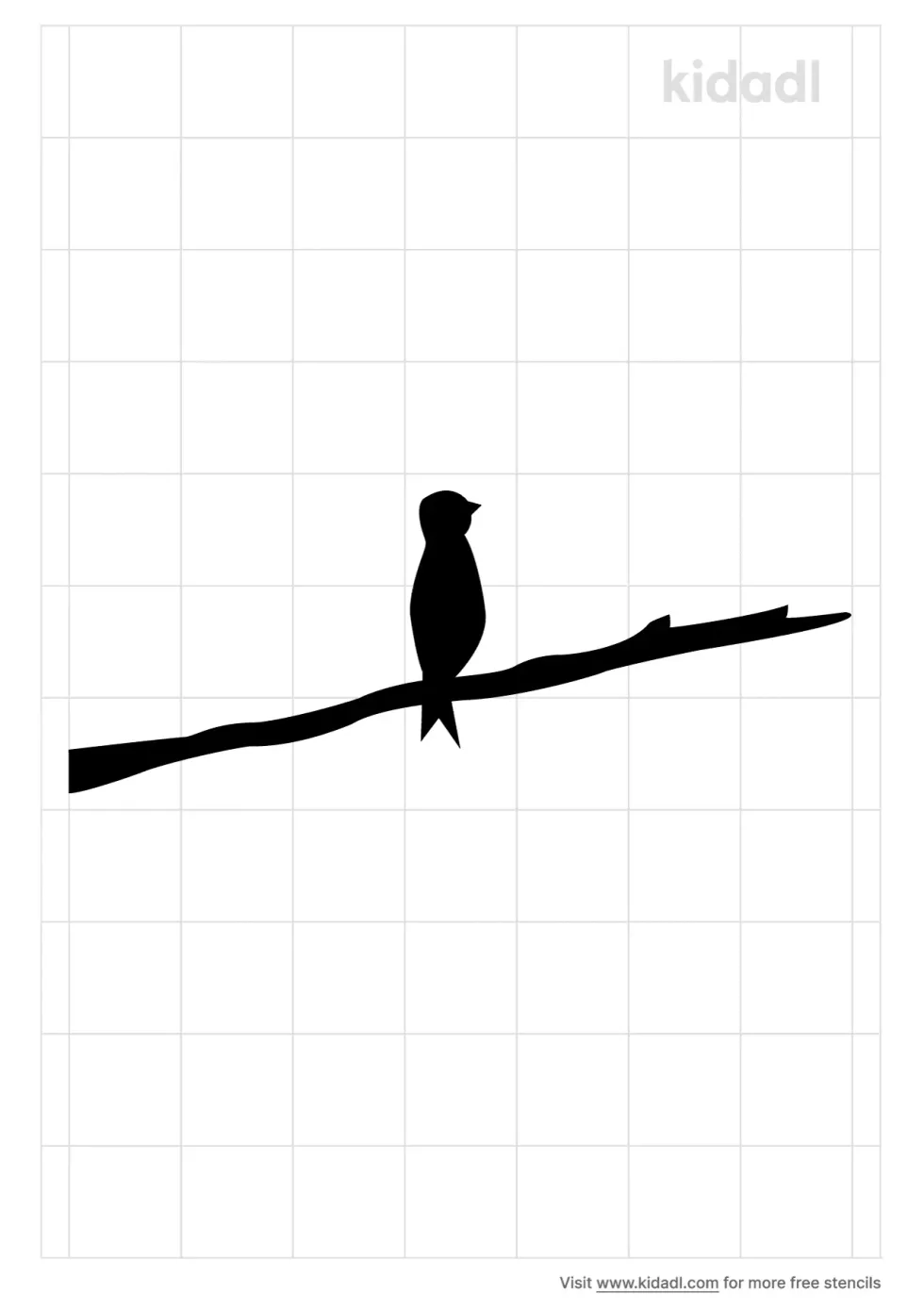 Simple Bird On Branch