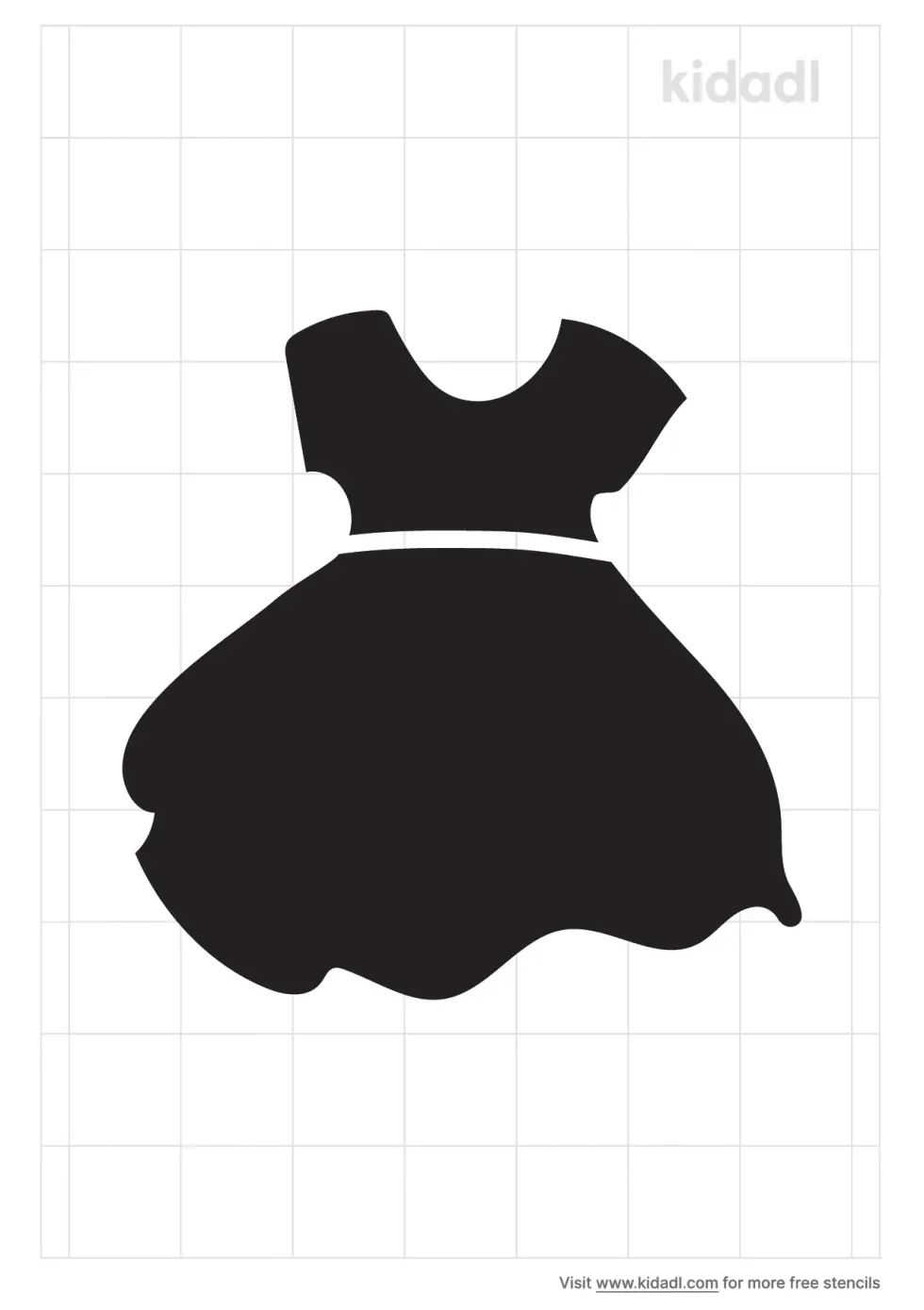 Baby Girl Outfit Stencil