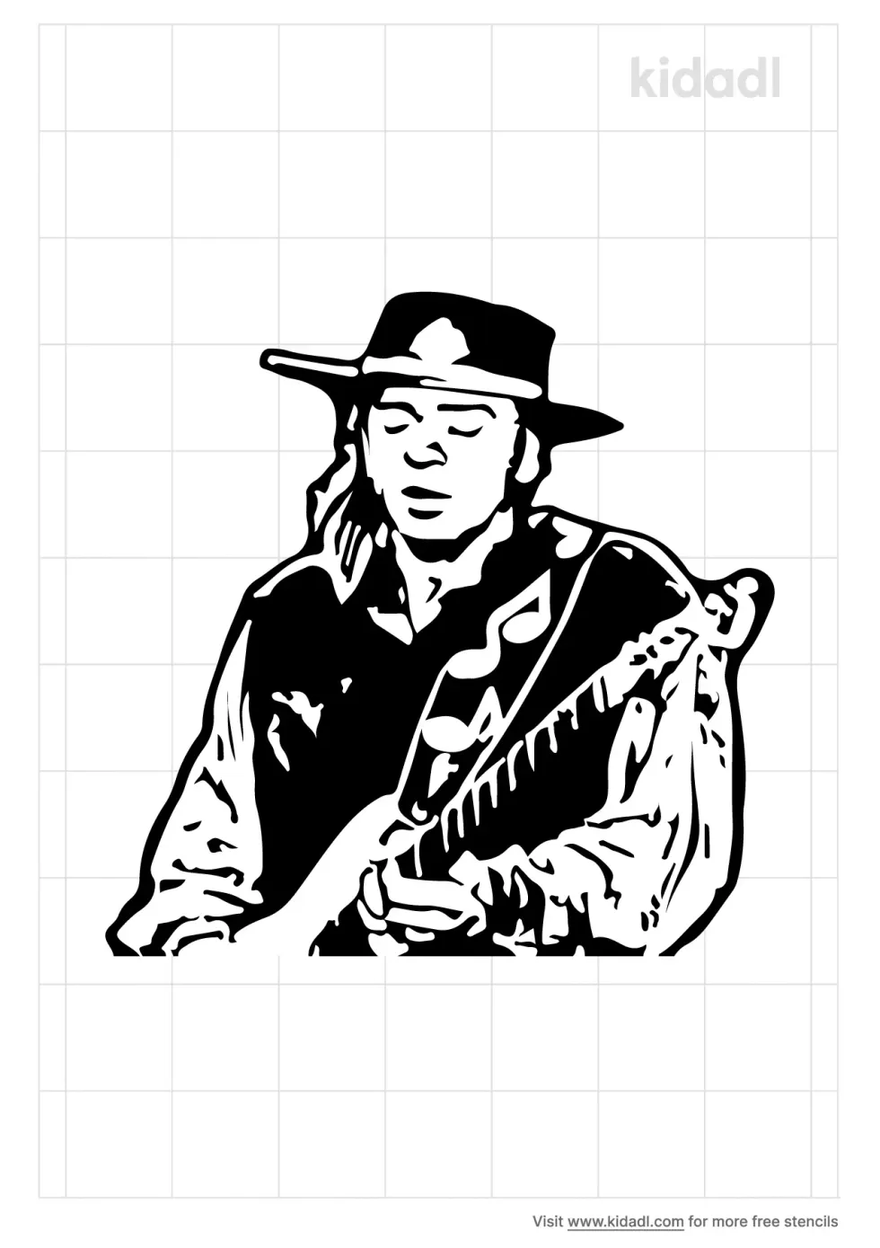 Stevie Ray Vaughan Stencil