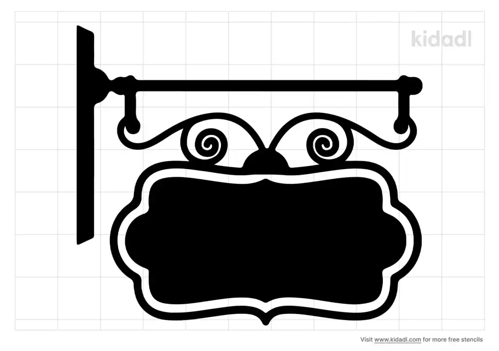 Hanging Address Signs Stencil