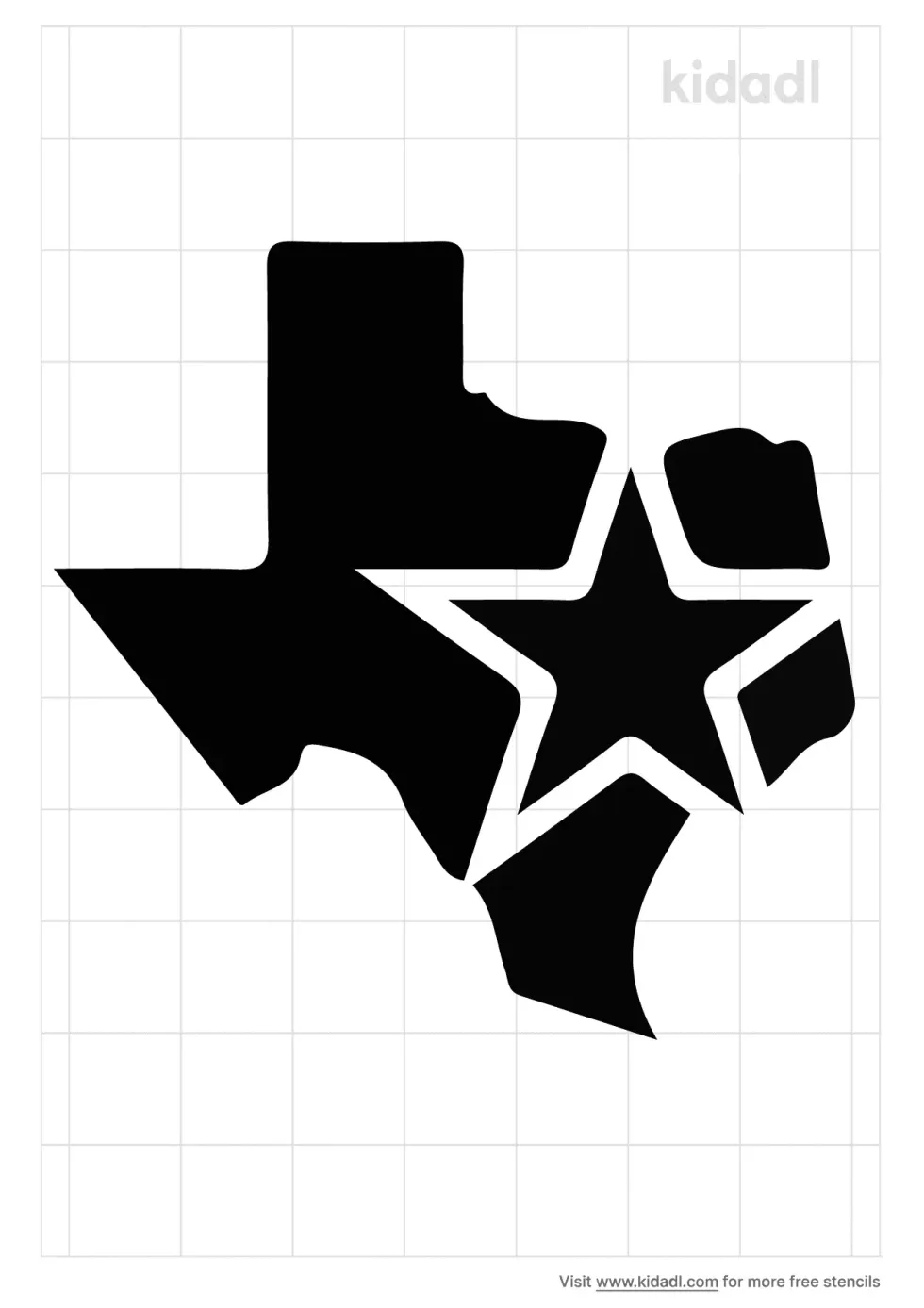 State Of Texas With Star Logo