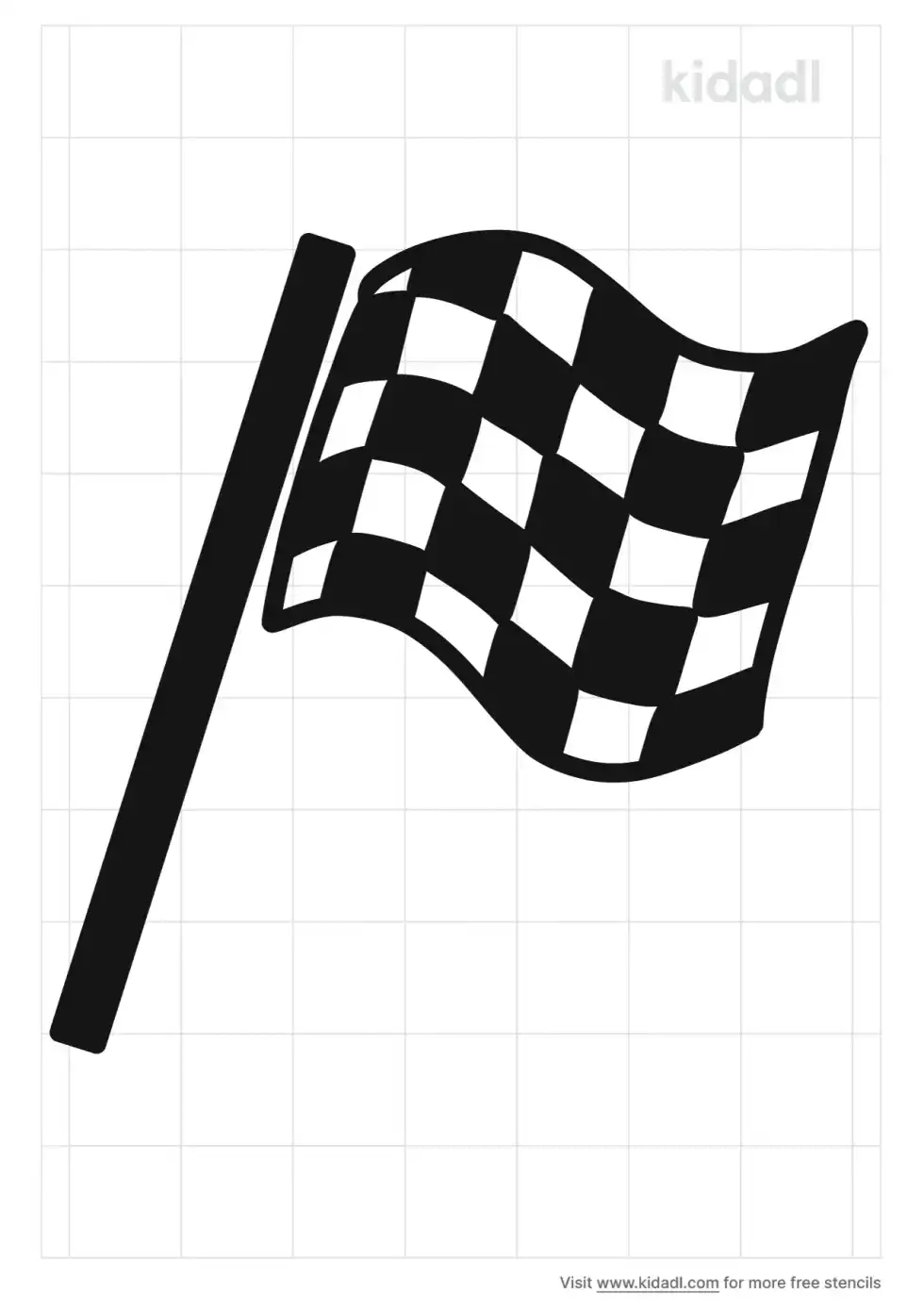 Auto Checkered Flag Paint Stencil