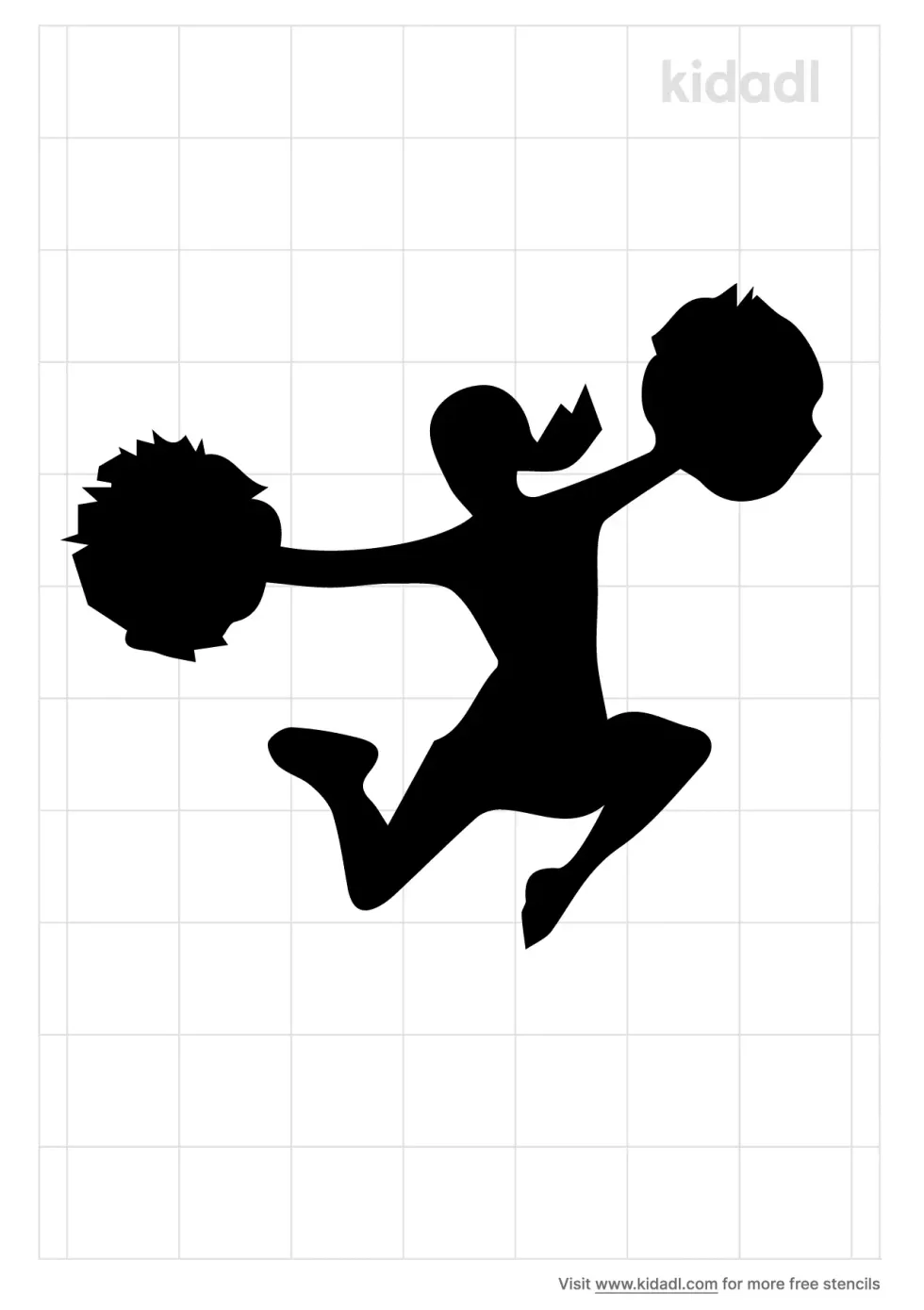 Cheerleader Stencil