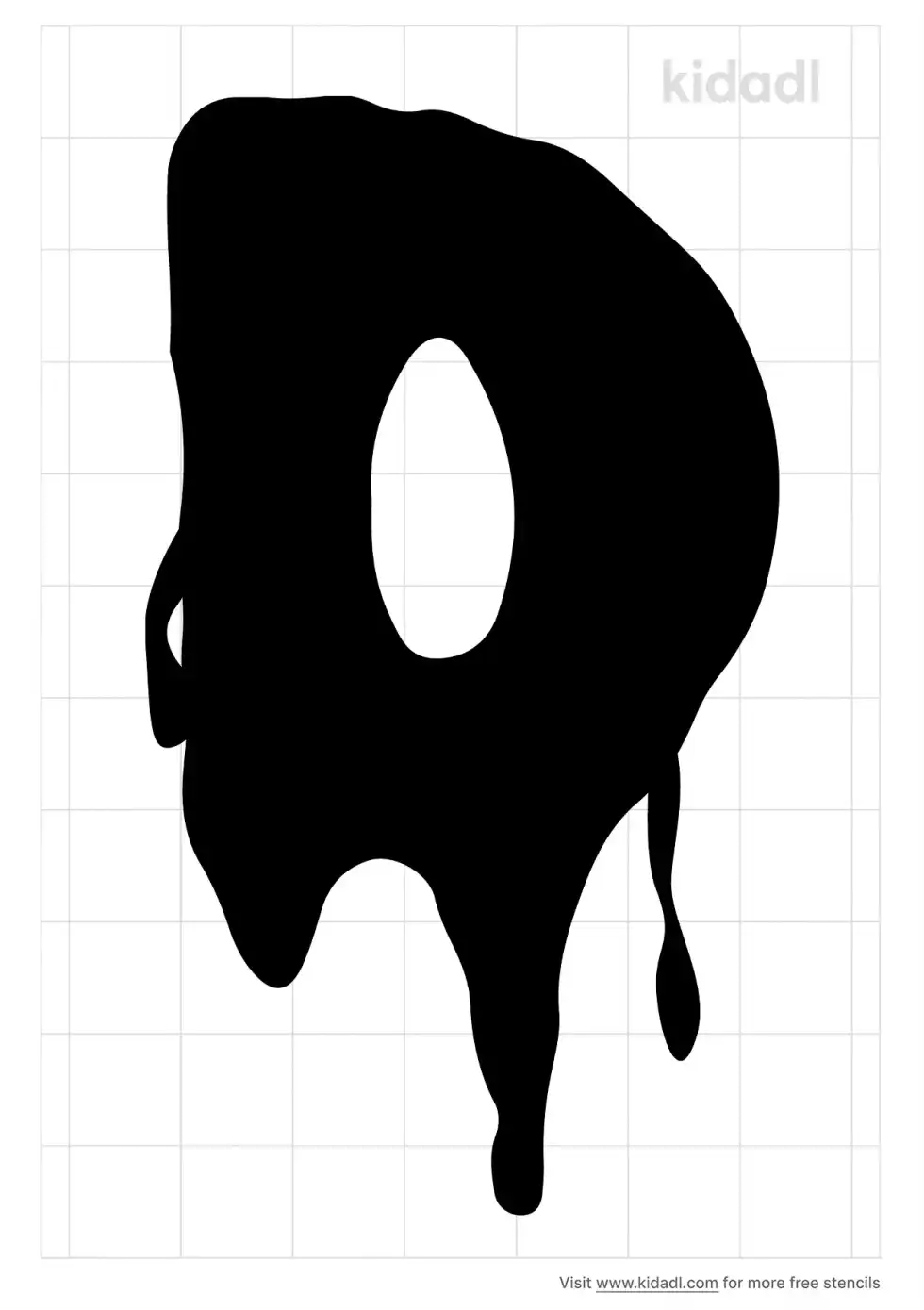 Halloween Letter D Stencil