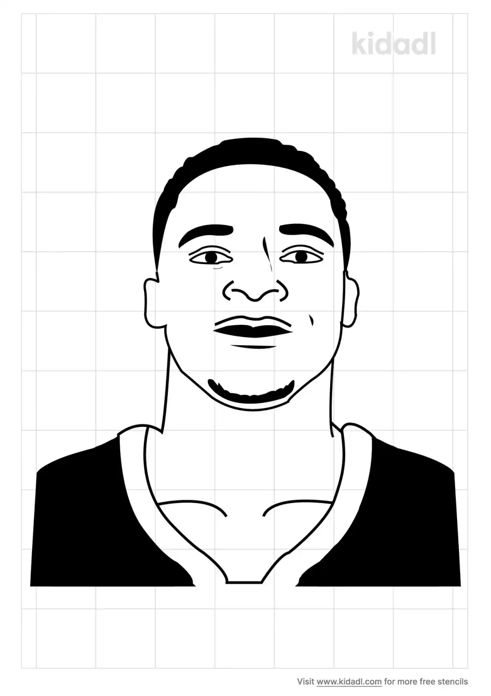 Russel Westbrook Stencil