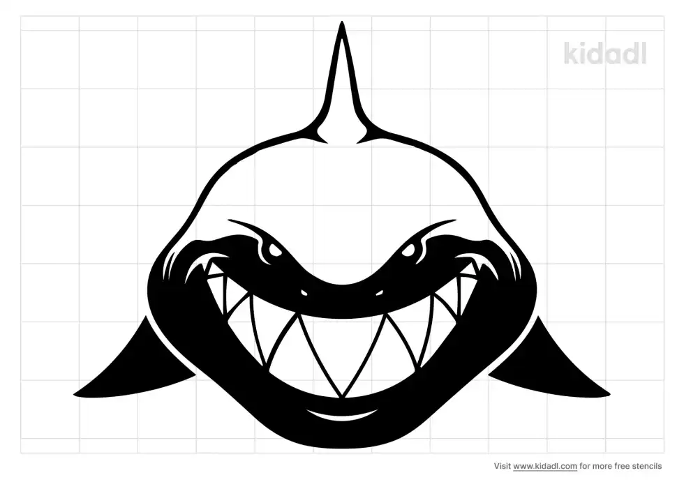 Shark Head Stencil