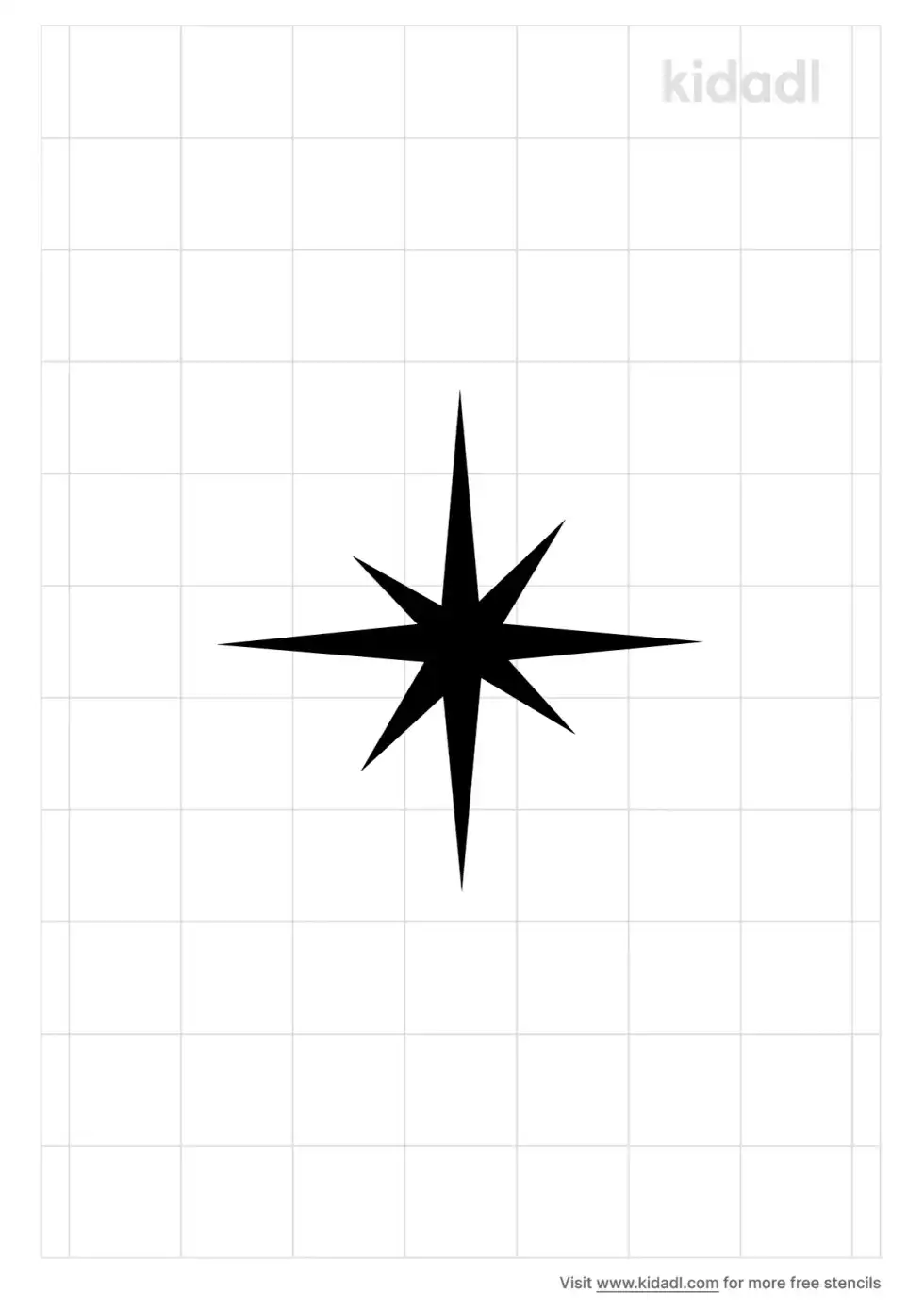 Atomic Starburst Stencil