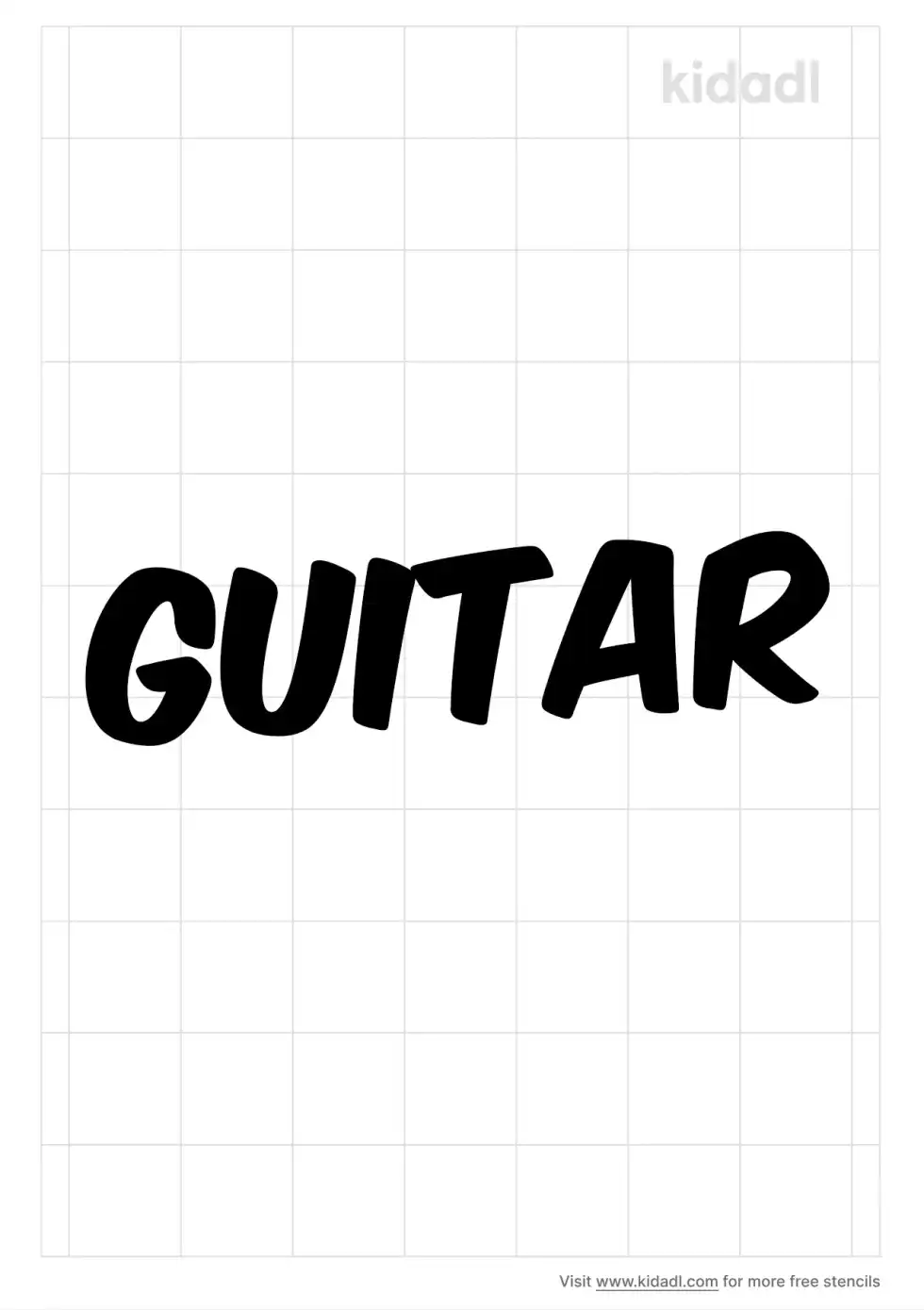 Guitar Name Stencil