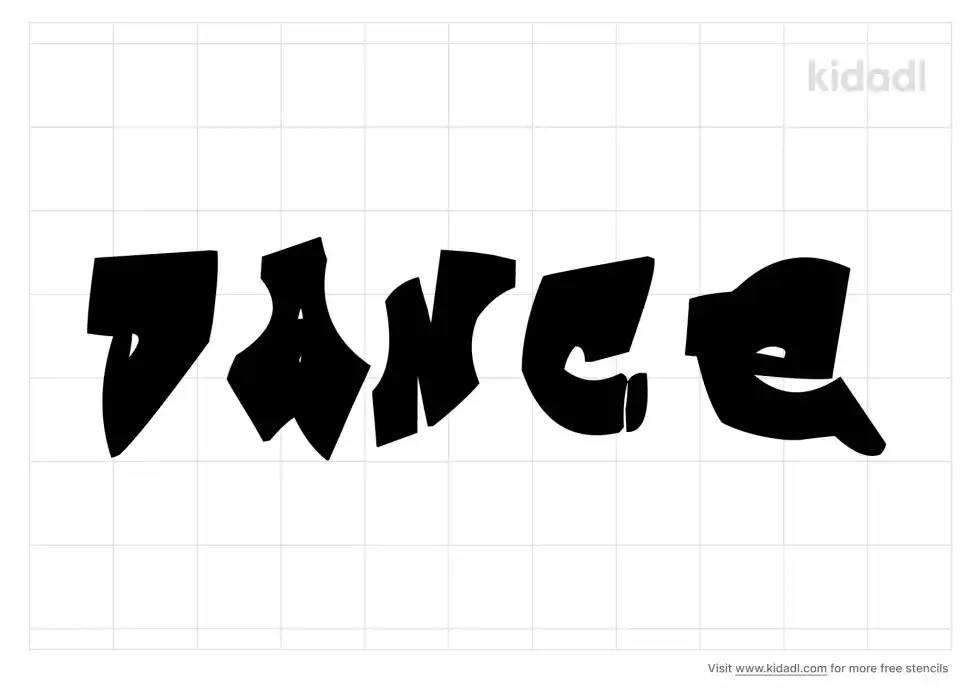 Graffiti Word Dance Stencil