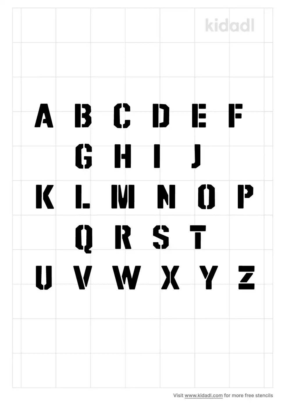 Alphabet Military Stencil