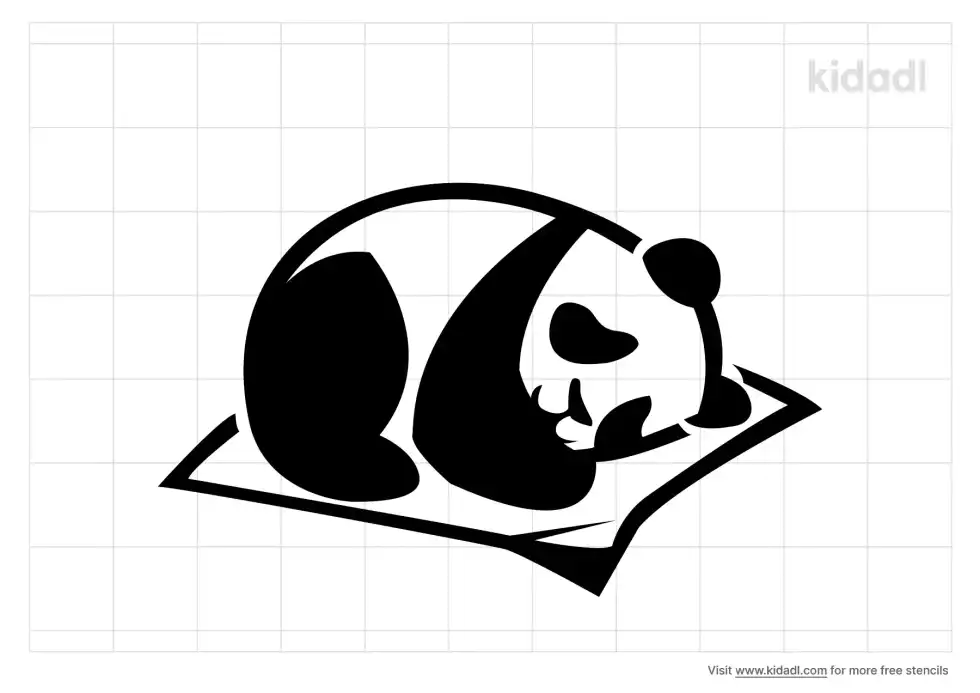 Sleeping Panda Stencil