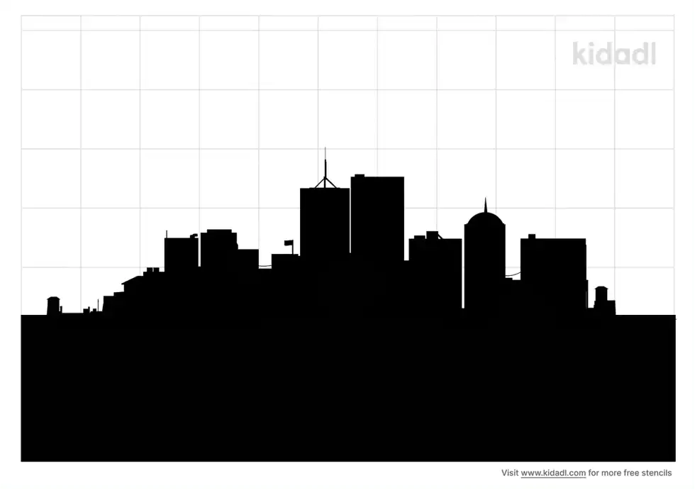 Simple Skyline Stencil