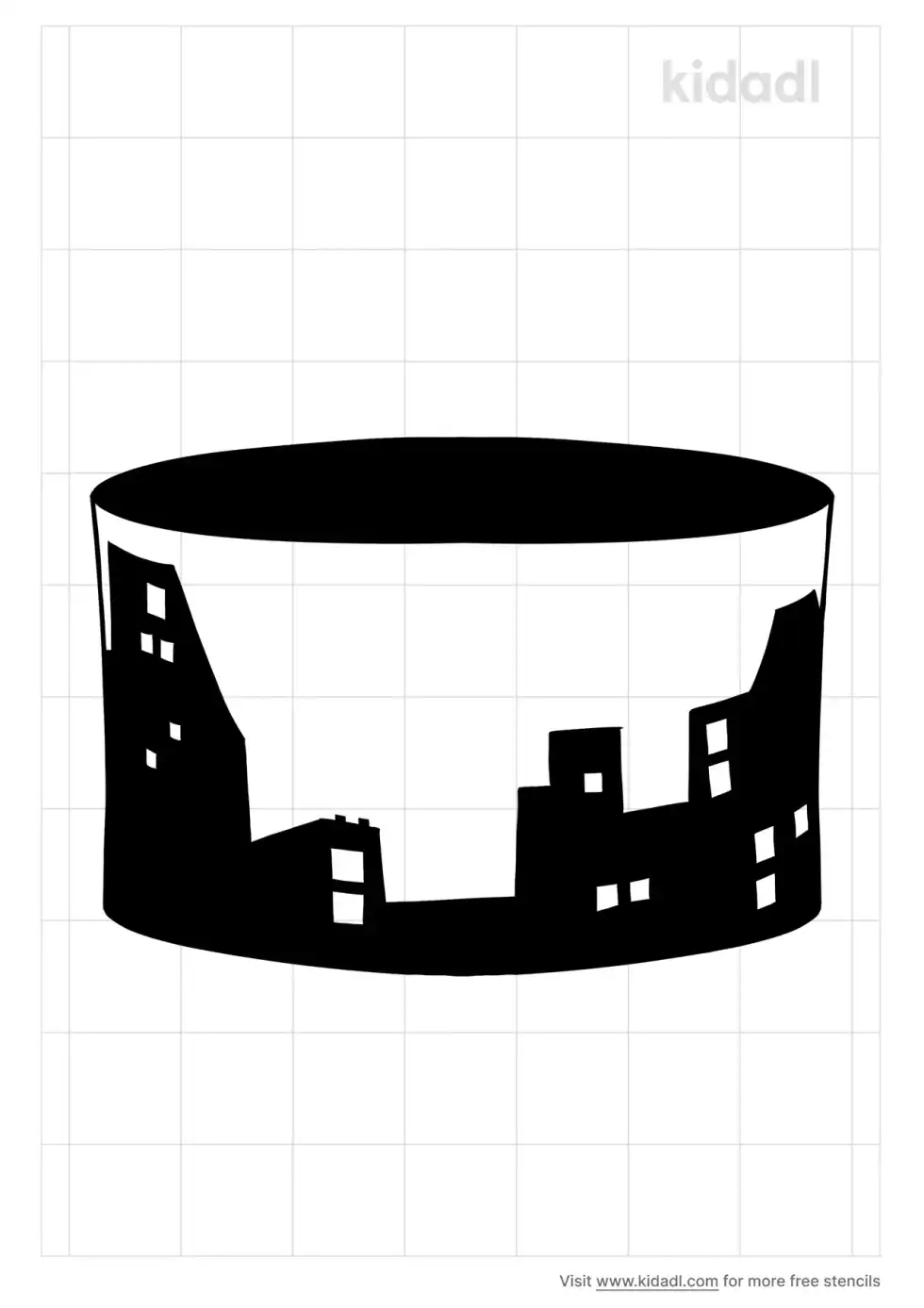Skyline Cake Stencil