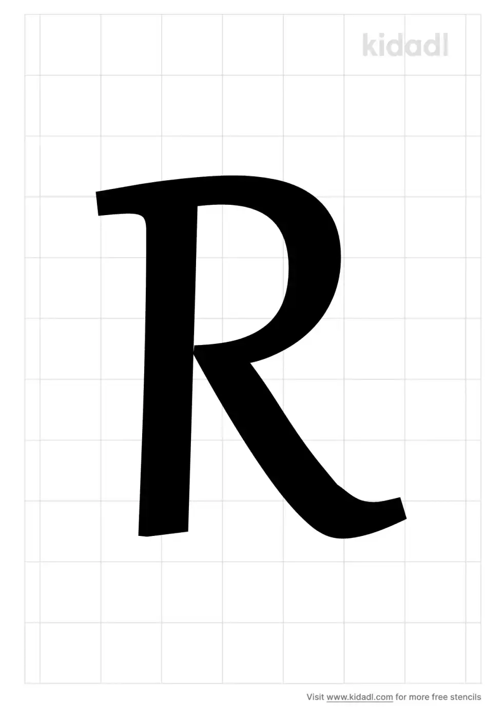 R Letter Stencil