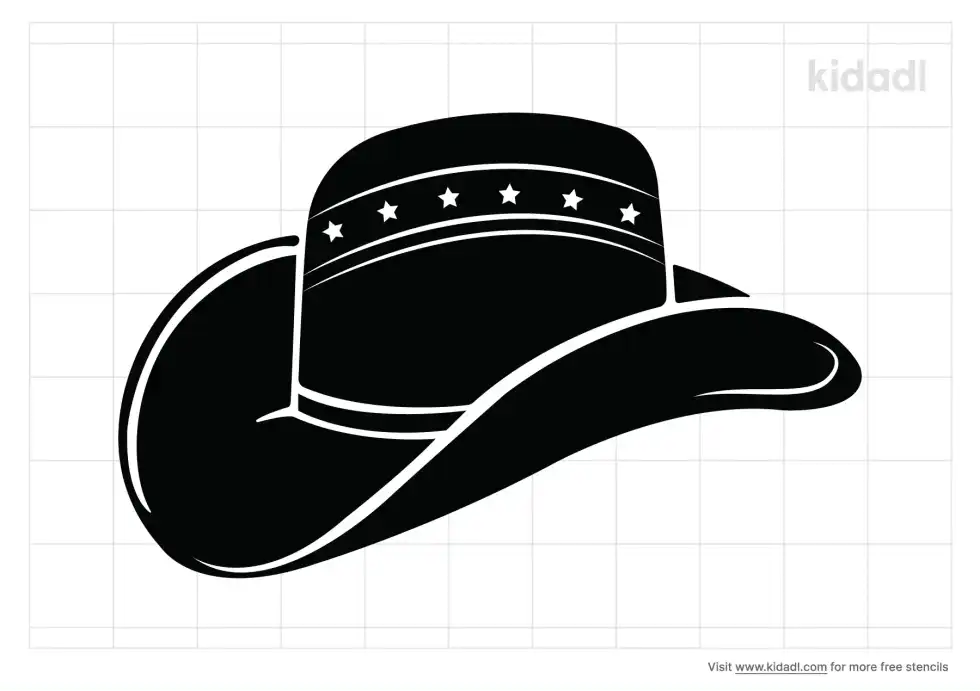 Cowgirl Hat Stencil