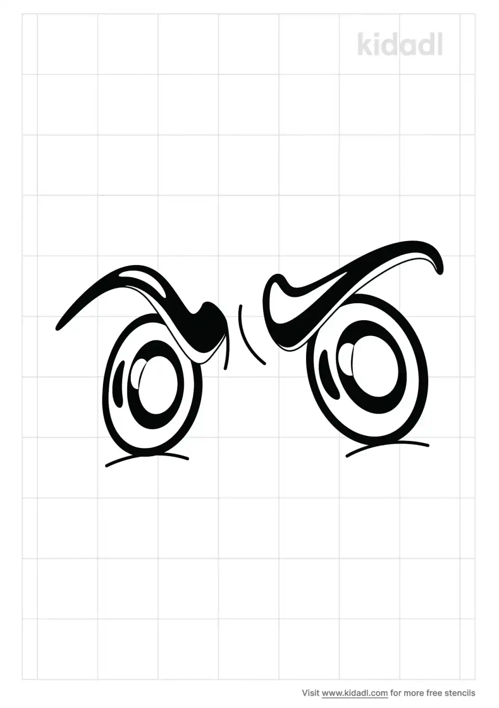 Crazy Eyes Stencil