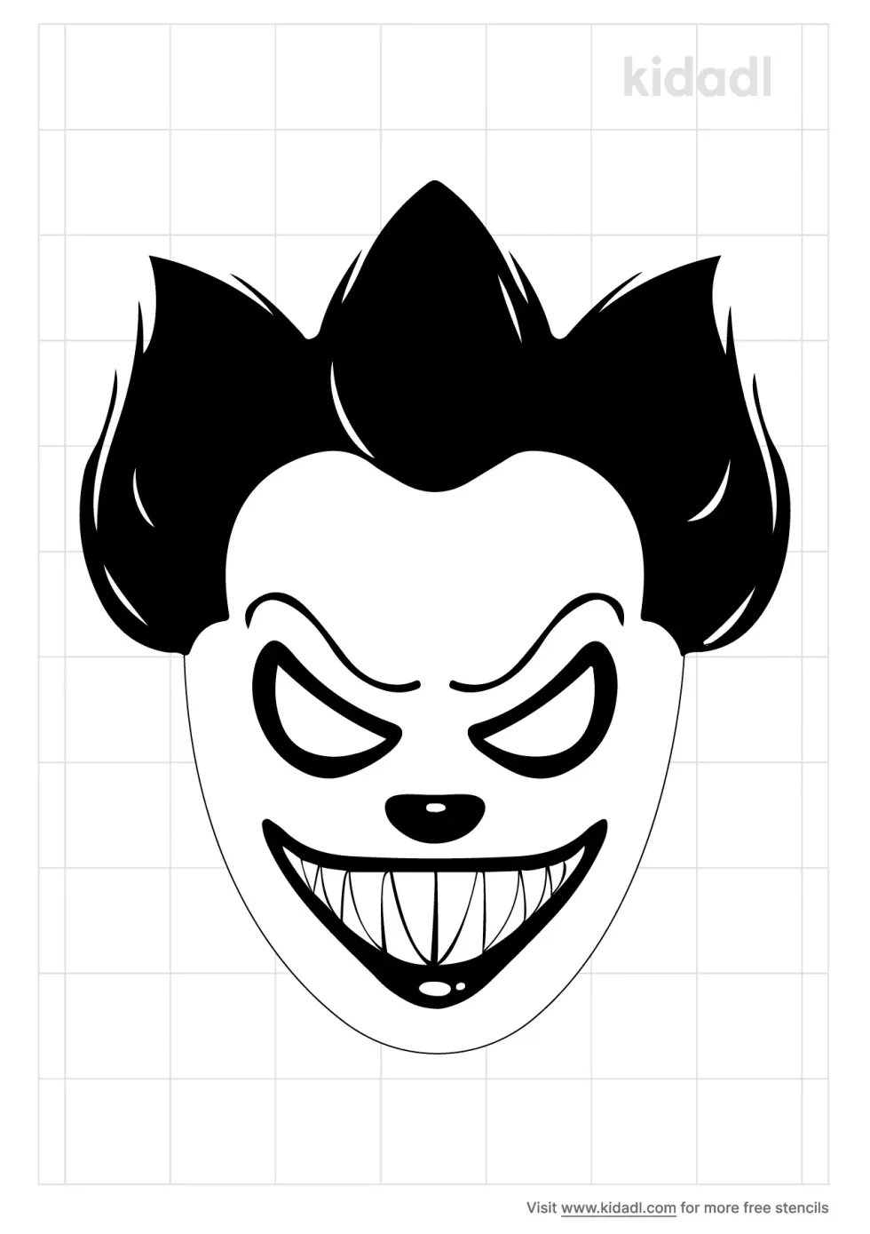 Creepy Clown Stencil