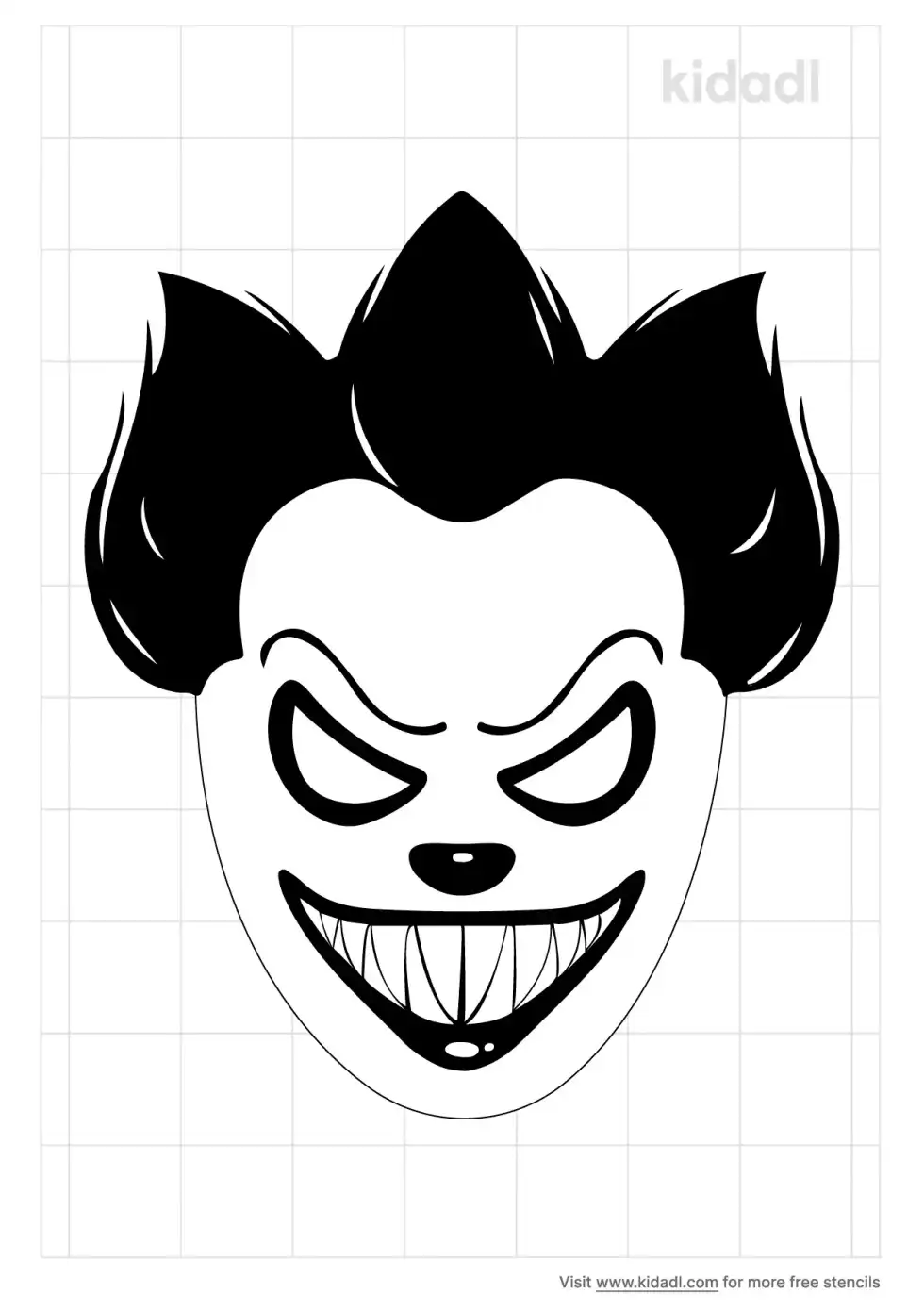 Creepy Clown Stencil
